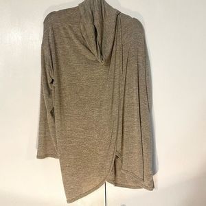 Heathered Oatmeal Crossover sweater